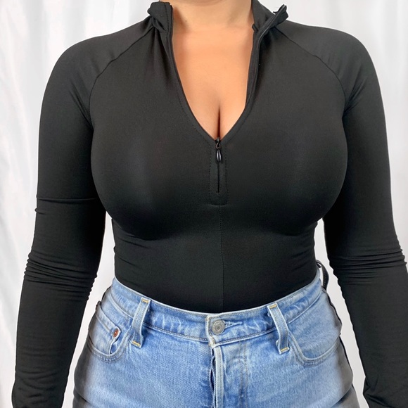 BUNNY BOUTIQUE - Brooke Bodysuit - NWT - Fitted Zipper Bodysuit, Button Closure - Picture 1 of 4